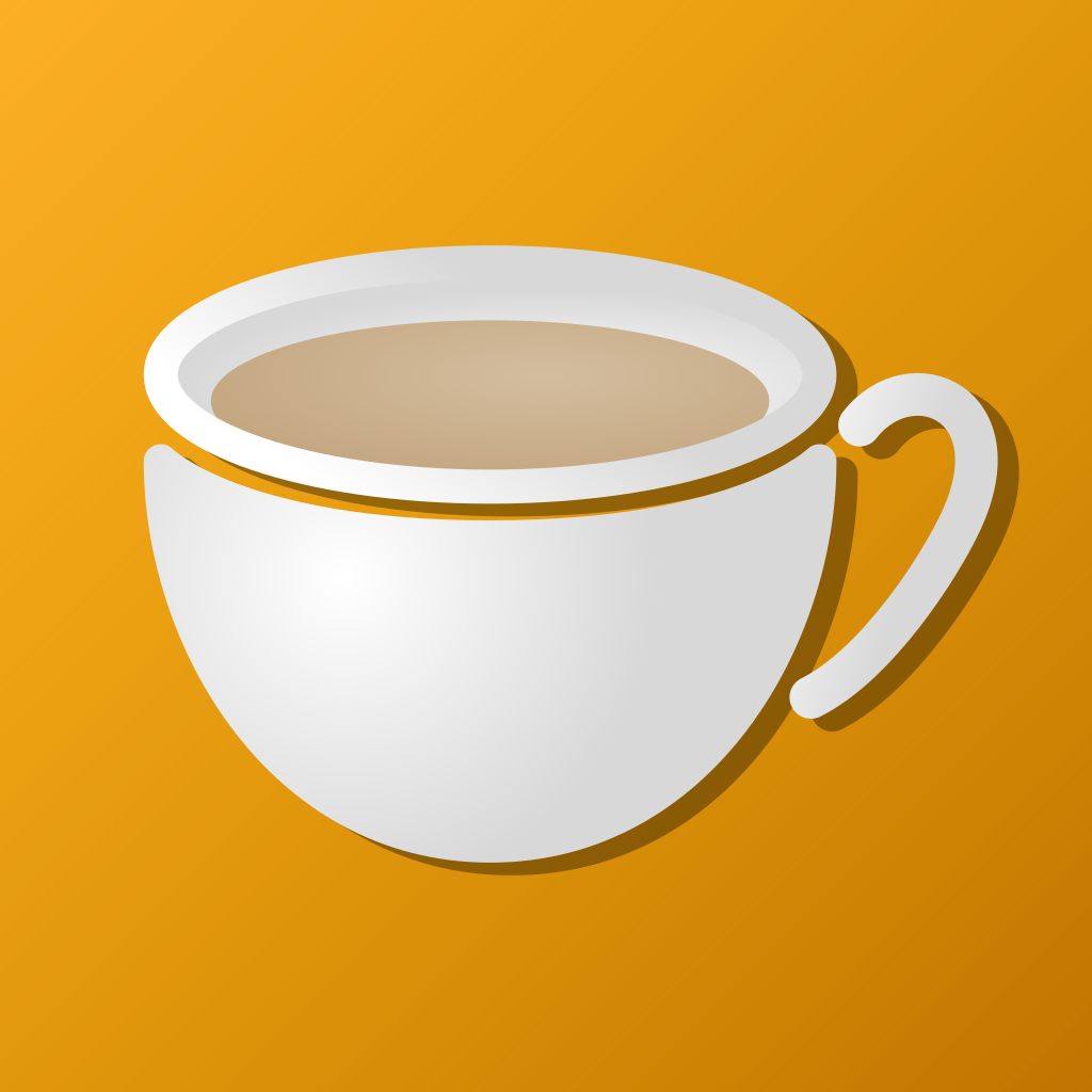 A white teacup on a yellow background